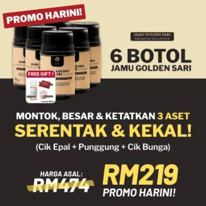Set 6 Botol Jamu Golden Sari